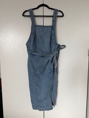 Denim Forum by Aritzia Denim Wrap Dress Blue La La Size 10 NWT